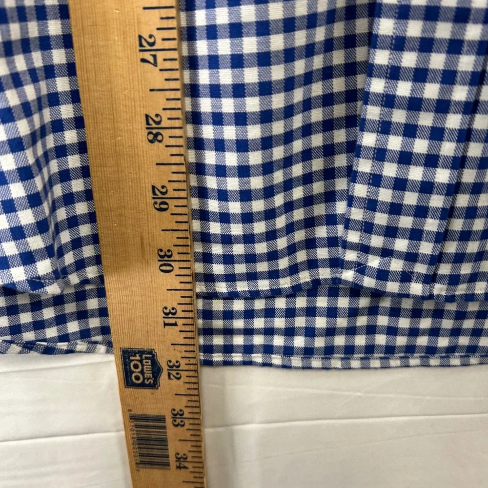 Polo Ralph Lauren Button Down Mens Large Blue Gingham Classic Fit Cotton Shirt